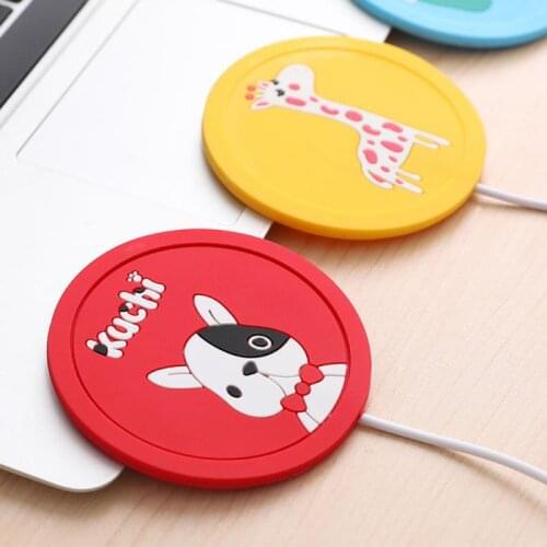 Silicone Coaster USB Power Suply Office Tea Coffee Cup Mug Warmer Table Heating Cup Mat Pad Coaster For Kitchen Drinkware
