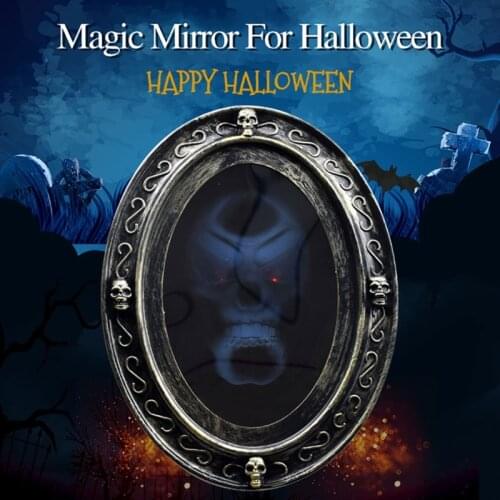 2021 Magic Haunted Mirror Motion Activated Scary Mirror For Halloween Display Prop Decorations Horror Toys
