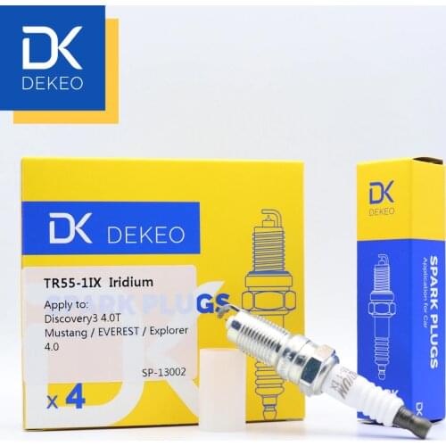 Dekeo Iridium Spark Plug For Ford E-150 Escort Explorer F-150 Focus Freestar LTD Mustang Ranger Taurus Thunderbird Windstar 4PCS