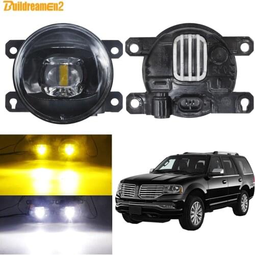 LED Fog Light Assembly For Lincoln Navigator 5.4L V8 2007-2014 Car Front Bumper Lens Fog Lamp 30W 8000LM White Yellow 12V