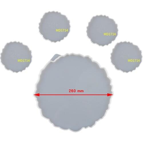 TC081 DIY Fruit Tray Coaster Resin Mold Crystal Epoxy Mold Irregular Silicone Epoxy Resin Mold For Tray Jewelry Craft