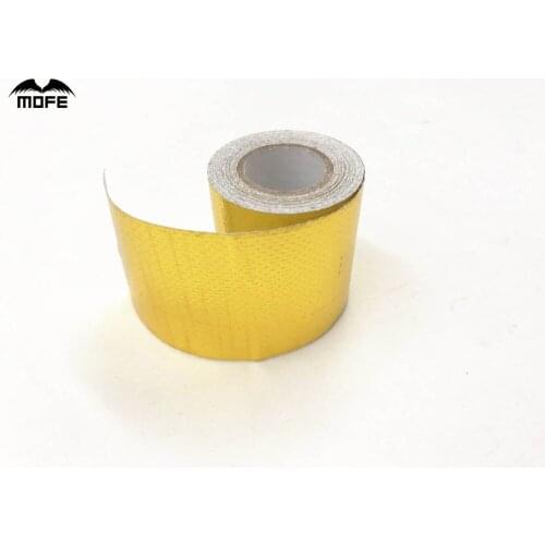 MOFE A Gold Thermal Tape Air Intake Heat Insulation Shield Wrap Reflective Heat Barrier Self Adhesive Engine 2 Inch