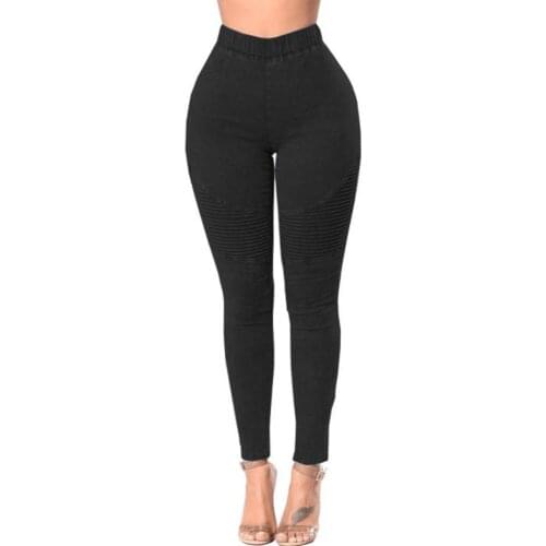 Jeans Women Skinny Slim High Waist Stretchy Woman Pants Bodycon Streetwear Black Washed Denim Pencil Trousers 2021