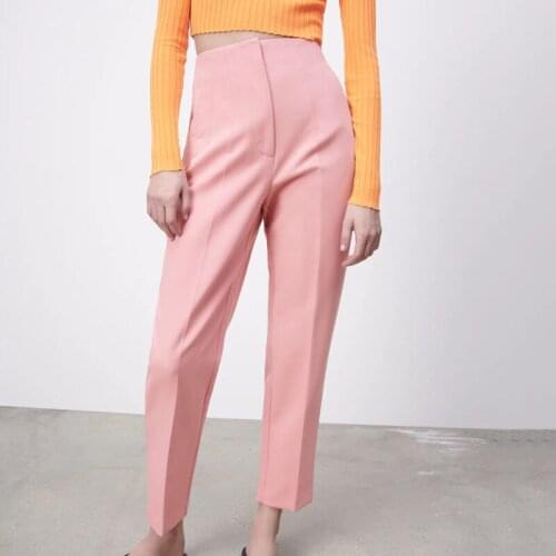 9 Colors 2021 Spring New Women Fashion High Waist Solid Suit Pants Casual Ankle-Length Trousers 2021 Autumn