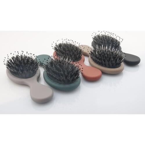 1PC Bristle Hair Brush 5 Colors Anti-static Non-slip Handle Hair Comb Head Scalp Massager Cute &Mini Sized Comb Child/Girls