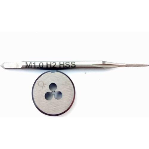 1PC M1.0 *0.25 Tap + 1PC M1.0 *0.5 Die ,G 3/4-14 H2 HSS Made Right Hand Taper