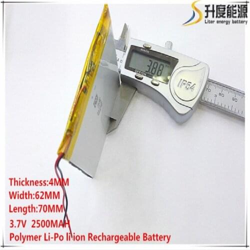 10pcs [SD] 3.7V,2500mAH,[406270] Polymer lithium ion / Li-ion battery for TOY,POWER BANK,GPS,mp3,mp4,cell phone,speaker