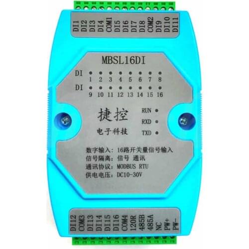 16 way digital input isolation MODBUS acquisition control RS485 control module,Use RS485 MODBUS RTU standard communication