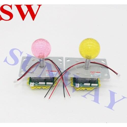 2PCS/lot Colorful LED Glitter Lighted Illuminated HS Joystick Arcade Stick Beautiful 5 color flashing joystick