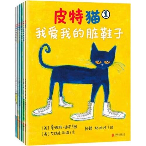 6 books First Edition I Can Read Pete The Cat Kids Classic Story Children Early Educaction Chinese Short Stories Reading Book