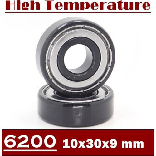 6200ZZ High Temperature Bearing 10*30*9 mm ( 2 Pcs ) 500 Degrees Celsius Full Ball Bearing