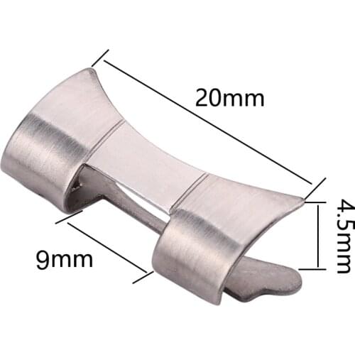 Watch Accessories Stainless Steel 20mm Watch Band Bracelet Link Silver Middle Polished Watchbands Curved End For Submariner