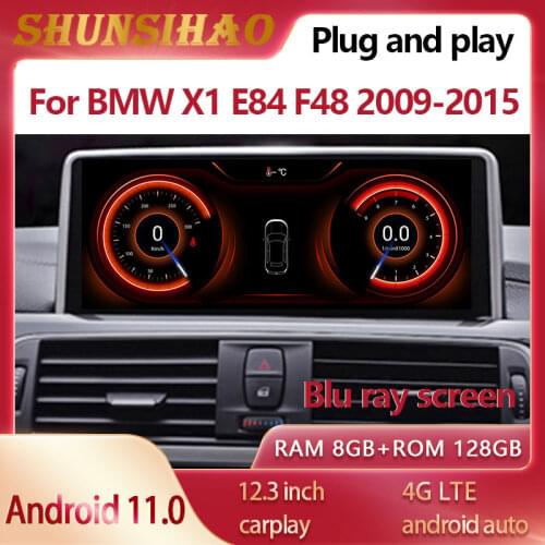 Ouchuangbo Qualcomm Blu ray car radio For 12.3 “ X1 25i 18d 28i F48 E84 2008-2015 car multimedia auto audio CarPlay Android 10