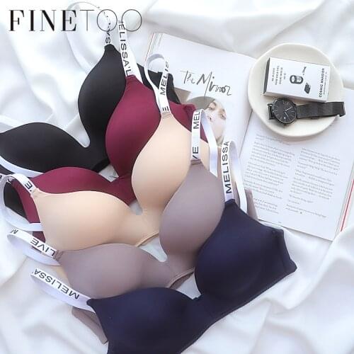 Womens Cotton Bra Push Up Brassiere Sexy Solid Color Underwear Fashion Letter Seamless Bra Female Sexy Lingerie Brallete