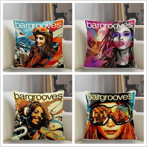 Musife Bargrooves Pillowcase Custom Square Pillow Cover Case Zipper Pillowcase 35*35,40*40,45*45cm Drop Shipping