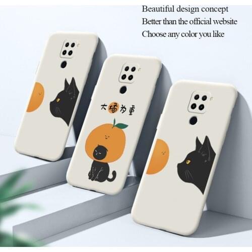 Pretty Cat Phone Case For Xiaomi Redmi 9 9A Note 9 9T 8 7 Pro K40 K30 K20 Liquid Silicone Cover