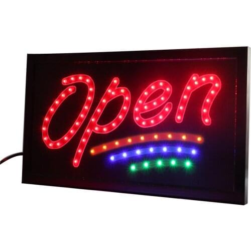 CHENXI Advertising Paper Craft Led Open Business Store Shop Signs Bright Animated Motion Running Neon with a Metal Chain Indoor