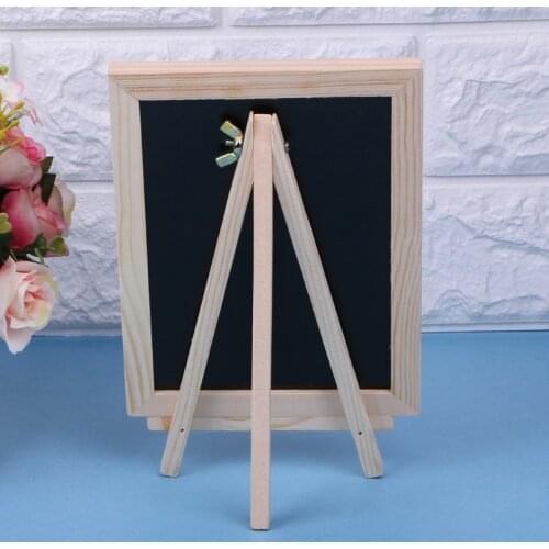 B2RC Wood Tabletop Chalkboard Double Sided Blackboard Message Board Children Kids Toy