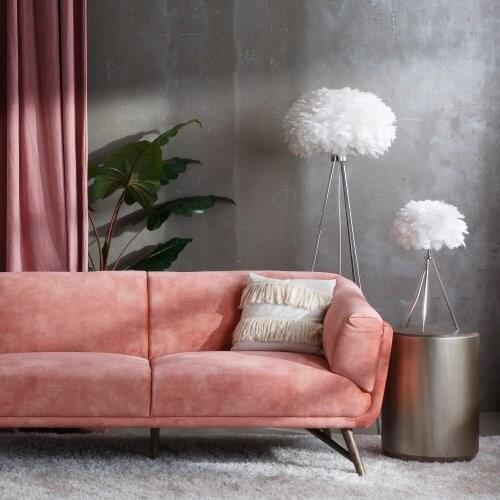 SOFA 2 seater pink fabric-METAL 168X90X76 CM