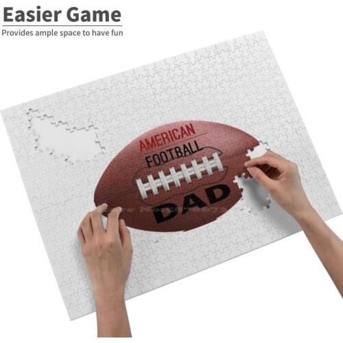 American Football Dad T - Shirt Football T Shirt Football American Gifts Halloween T Shirt Jigsaw Puzzle 500 Pieces Puzzle Game