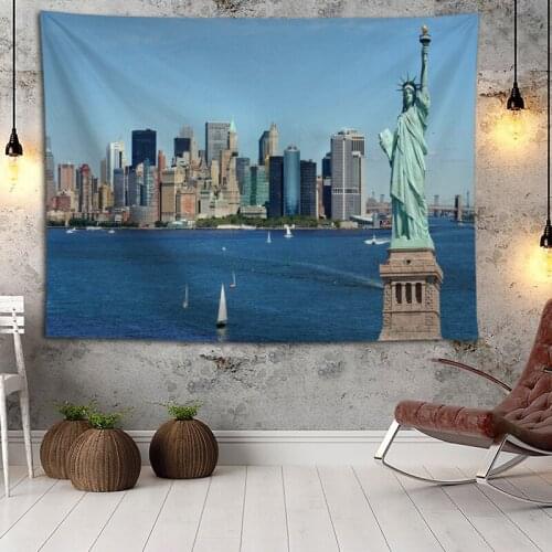 Hot Sale Custom New York Printed Tapestry Background Decorative Tapestry Various Sizes Wall Hanging Decor