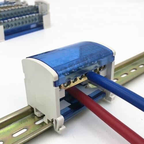 1PCS Zero wire terminal block Zero ground strip Zero ground row 125A porous high current