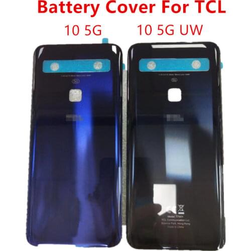 Housing For TCL 10 5G UW Glass Battery Cover Repair Replace Back Door Phone Rear Case
