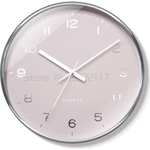 Retro wall clock living room Nordic luxury home decoration clock student silent clock household round wall clock