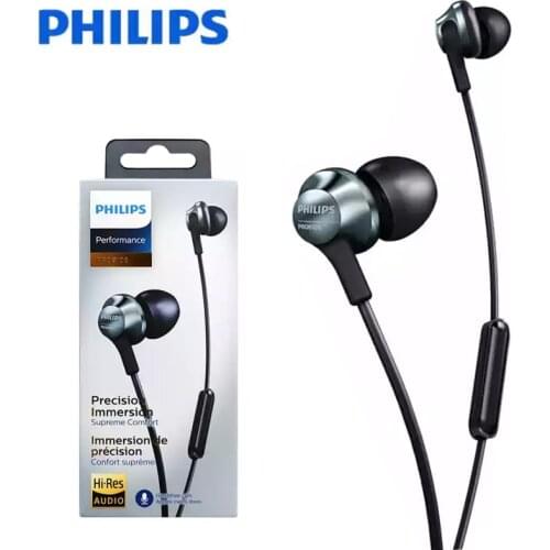 NEW PHILIPS Original PRO6105 HIFI In-ear Wired Headset Built-in microphone Hi-Res For computer/mobile/MP3 Official Certification