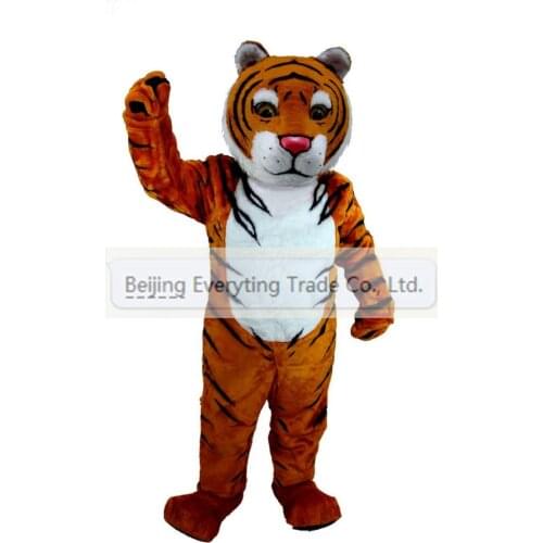 Hot selling Foam Adult cartoon character dark brown tiger Mascot Costume Halloween party costumes adult size