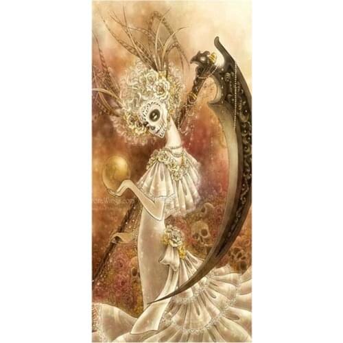 Sugar Skull Printed Bamboo Fiber Bath Beach Gym Camping Towel/Super Water-absorbing&Fast Drying Washcloth_Size:35CMX70CM