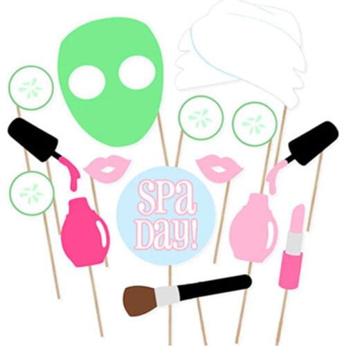 Spa Party Photo Booth Props Girl Party Photo Props Birthday Party Supplies