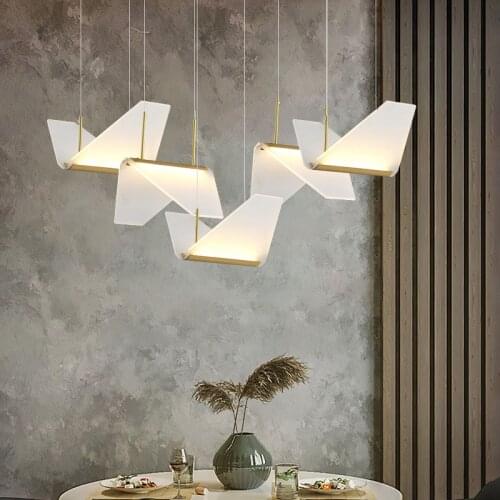 Nordic Bedroom Beside Luxury Copper Pendent lamp Bird Creative Stair Art Pendent Lights Dining Room Bar Counter Lighting Fixture