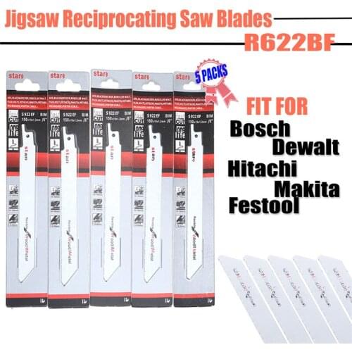5Pcs/Set 140mm High Carbon Steel Reciprocating Sabre Saw Blades For Wood Pruning Extra Sharp Jigsaw Blade Clean Saw Blades