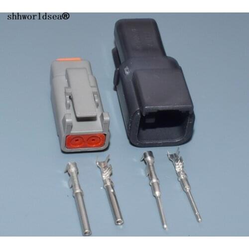 Shhworldsea DTM 2 Pin DTM06-2S / ATM06-2S DTM04-2P / ATM04-2P Waterproof Electrical Connector Inlet Air Temperature Sensor plug