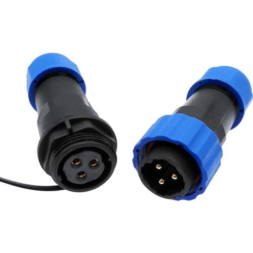 SP20 straight waterproof connector 1/2/3/4/5/6/7/9/10/12/14Pin IP68 Industrial power Male plug and Female socket