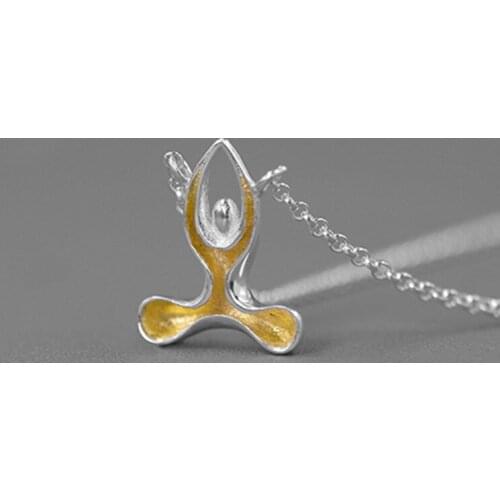 S.EAST SUN 925 Sterling Silver Handmade Yoga necklace pendant, suitable for womens party gifts and jewelry accessories