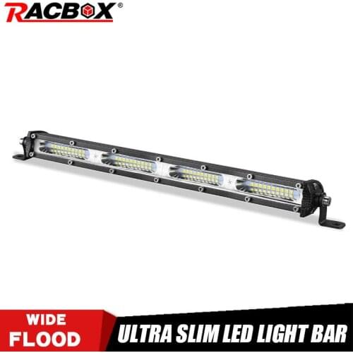 13 inch Slim Straight LED Light Bar 120W Offroad Driving Light for 4x4 Jeep ATV SUV Truck Boat Flood Beam Lamp 12V 24V