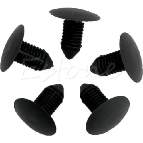 20 x Car Bumper Plastic Rivets 10mm Hole Black Fasteners for Ford New