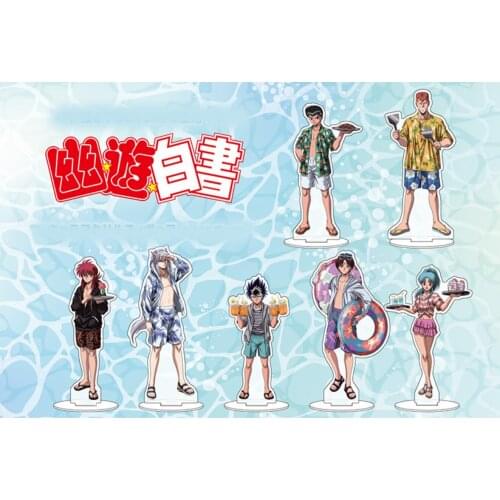 Anime YuYu Hakusho Urameshi Yuusuke Kuwabara Kazuma Acrylic Stand Figure Model Plate Display Desk Decorate Cosplay Cartoon Gifts