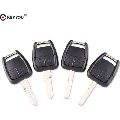 KEYYOU Remote Key Case Shell Fob 2 Button For Chevrolet Opel Key Shell Fob With Battery Holder YM-28/HU100/HU46/HU43 Blade