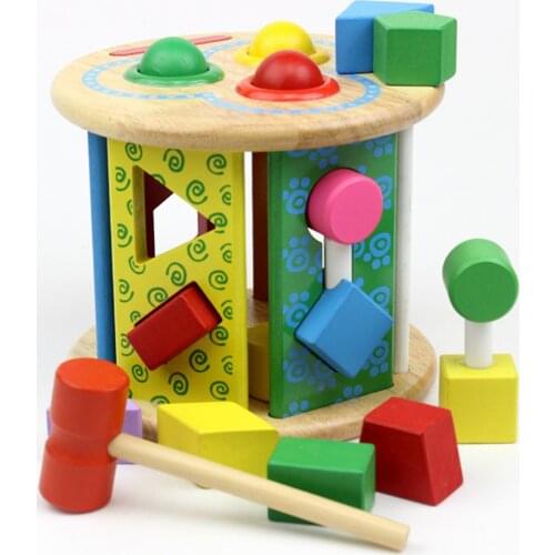 Wooden Hammering Toy Knocking Ball Box for 1 Year Old Shape Match Presents