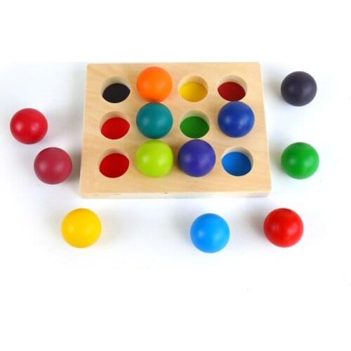 Wooden Rainbow Board Baby Early Educational Toys Color Classification Board Puzzle Game Montessori Preschool Learning Toys