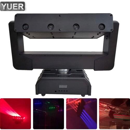 Double-Sided RGB LED Laser Moving Head Beam Light For DJ Disco Night Club Bar Party Club With DMX512 Voice Control Scanner