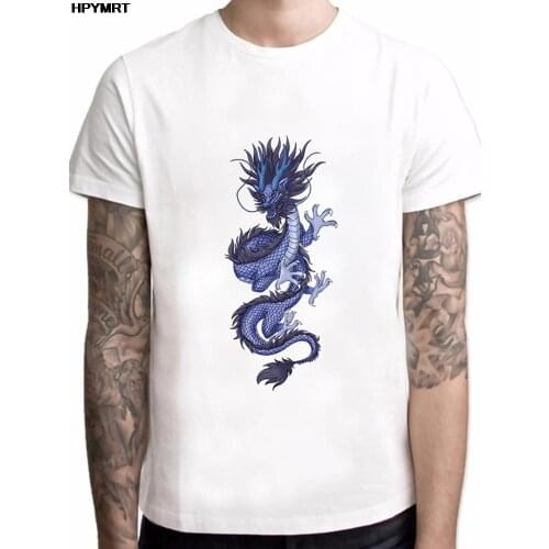 Harajuku Graphics Tees Hipster Summer Top Tshirt Men Cool dragon Printed Fashion T Shirt Male Clothing Short sleeve T-shirt Tops