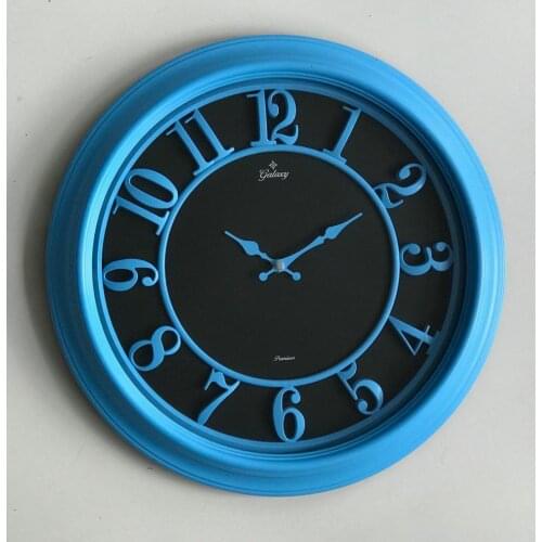 Galaxy 1963-P Premium Relief Digit Wall Clock BLUE