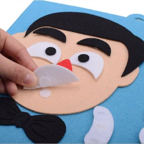 Puzzle Toys for Children Early Educational Learning Children Facial Expression With Cloth Toys
