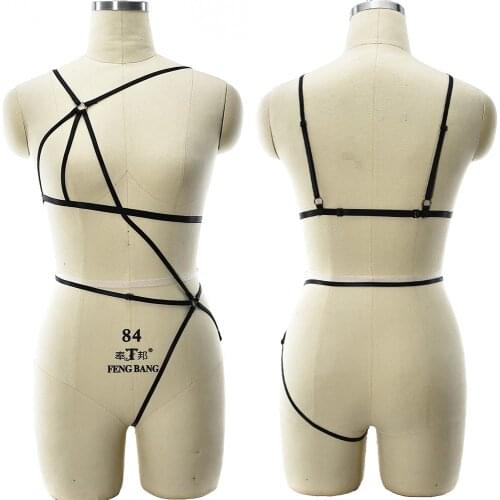 JLX.HARNESS Unique Design Gothic Body Bondage Harness Lingerie Women Edgy Clothes Accessories Bodysuit Sexy Body Harness Cage
