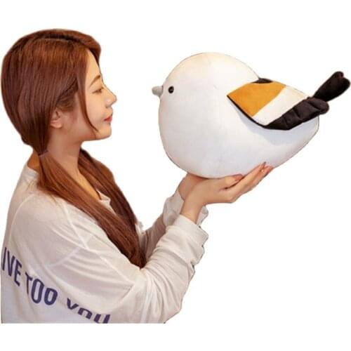 Kawaii Titmouse Animal Crossing Plush Toy Doll Sparrow Pillow Sofa Cushion Doll Baby Playmate Decoration Holiday Birthday Gifts