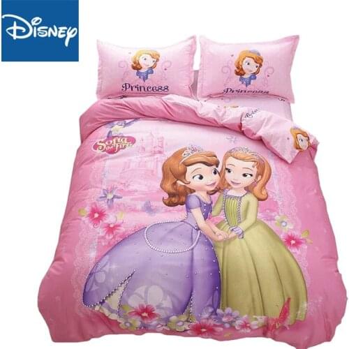 Princess Sophia twin size bedding sets single pink disney princess quilt cover set girl kids bed home textiles bedroom decor